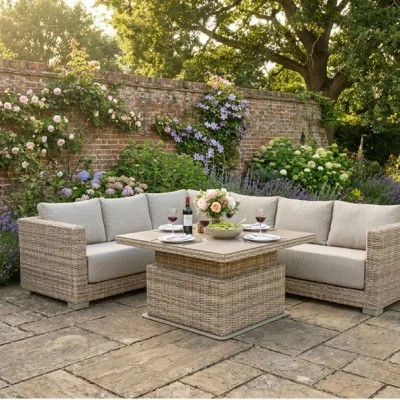 Dunelm Norfolk Leisure Winslow Corner Set with Height Adjustable Table