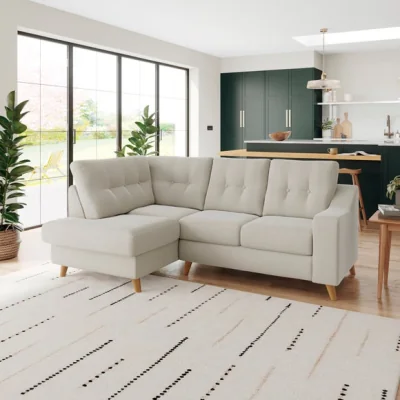 Dunelm Baxter II Chenille Soft Texture Corner Chaise Sofa
