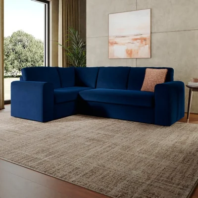 Dunelm Abel Matte Velvet Corner Sofa