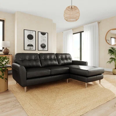Dunelm Sven Vintage Leather Large Corner Chaise Sofa