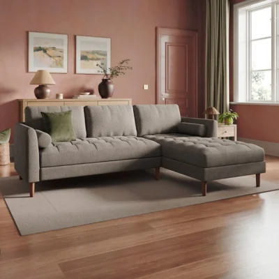 Dunelm Max Multi Yarn Boucle Corner Chaise Sofa