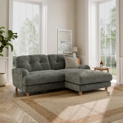 Dunelm Martha Chunky Chenille Corner Chaise Sofa