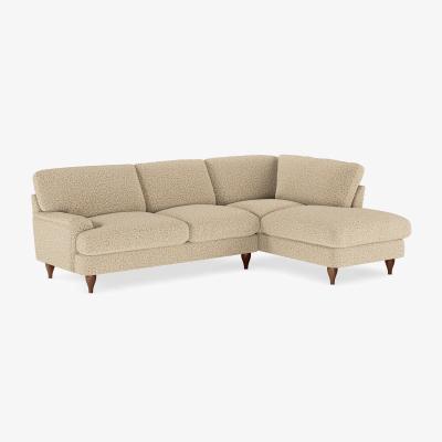 Dunelm Darwin Corner Chaise Sofa Cosy Marl Camel
