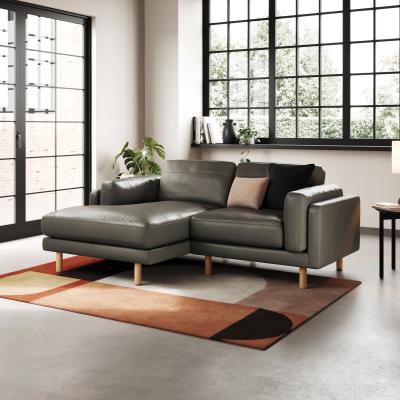 Dunelm Newton Classic Leather Corner Chaise Sofa