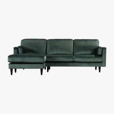 Dunelm Sheldon Velvet Left Hand Corner Chaise Sofa