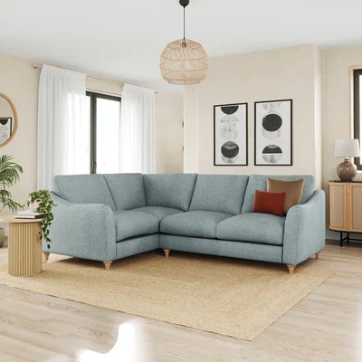 Dunelm Hattie Cosy Weave Corner Unit Sofa Cosy Weave Teal