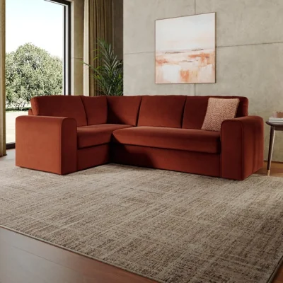 Dunelm Abel Matte Velvet Corner Sofa