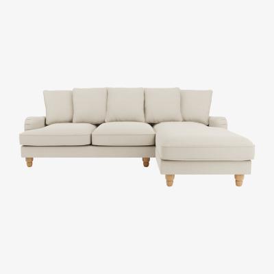 Dunelm Beatrice Scatter Back Fabric Right Hand Corner Sofa Natural