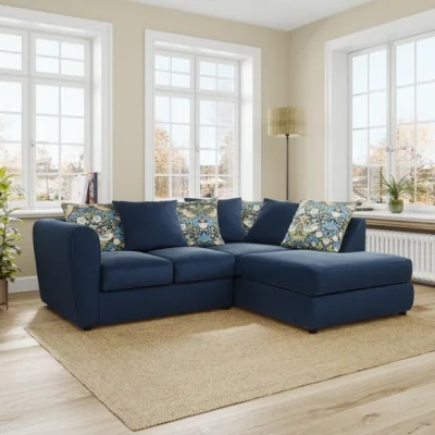 Dunelm Blake Opulent Velvet William Morris Combo Corner Chaise Sofa