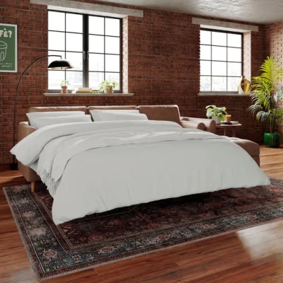 Dunelm Max Soft Faux Leather Corner Storage Sofa Bed