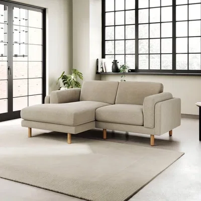 Dunelm Newton Basket Weave Corner Chaise Sofa