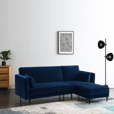 Dunelm Return - Selma Velvet Corner Double Sofa Bed