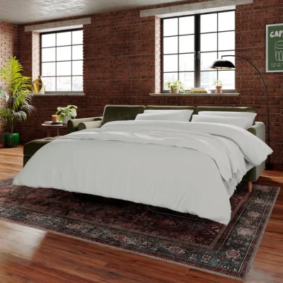Dunelm Max Velvet Corner Storage Sofa Bed