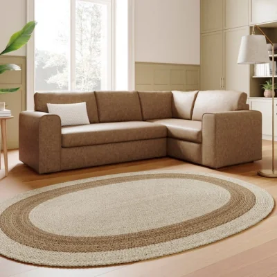 Dunelm Abel Arizona Faux Leather Corner Sofa