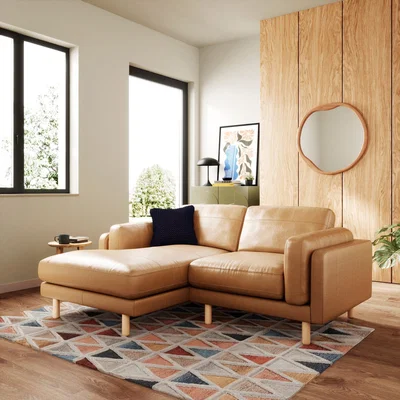 Dunelm Newton Vintage Leather Corner Chaise Sofa