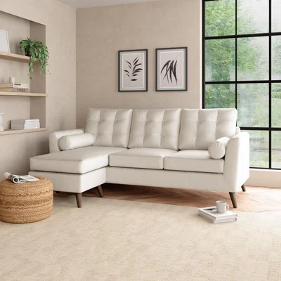 Dunelm Lewes Luxury Velvet Large Corner Chaise Luxury Velvet Natural