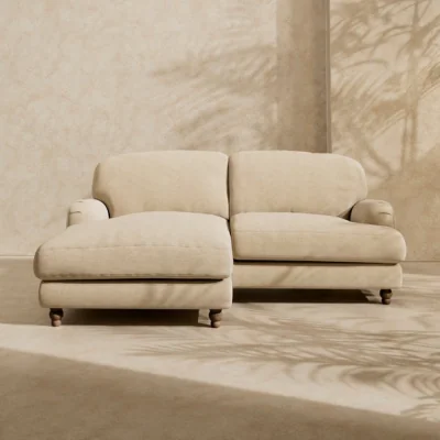 Dunelm Arthur Linen Chenille Corner Chaise Sofa