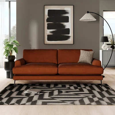 Dunelm Lawson Matte Plush Velvet 4 Seater Sofa