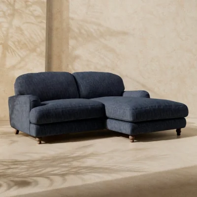 Dunelm Arthur Linen Chenille Corner Chaise Sofa
