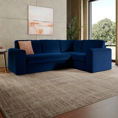 Dunelm Abel Matte Velvet Corner Sofa