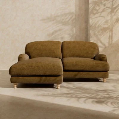 Dunelm Arthur Linen Chenille Corner Chaise Sofa