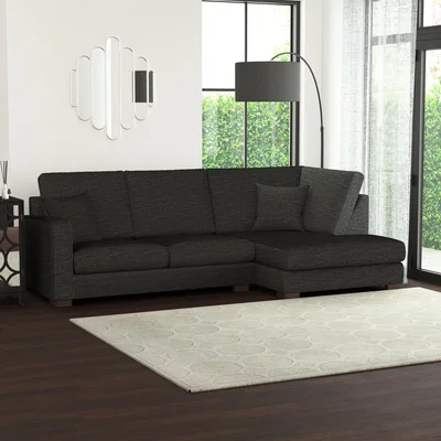 Dunelm Carson Vivalife Stain-Resistant Fabric Right Hand Corner Sofa Vivalife Graphite