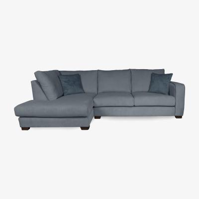 Dunelm Carson Corduroy Left Hand Corner Sofa Blue