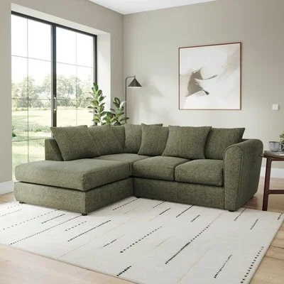 Dunelm Blake Soft Texture Chenille Corner Chaise Sofa
