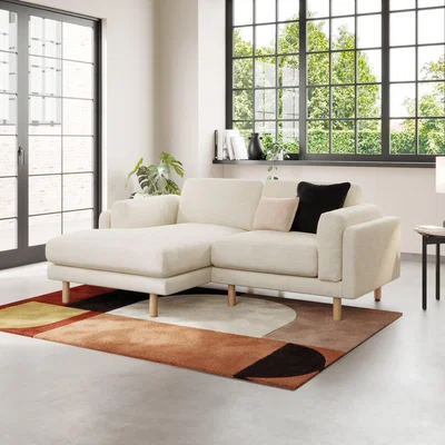 Dunelm Newton Chunky Tonal Weave Corner Chaise