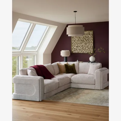 Danetti Lynetta natural weave small corner sofa