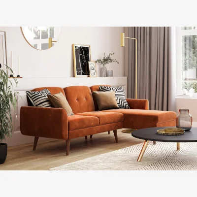 Dreams Gallway Navy 3 Seater Corner Sofa Bed - Blue