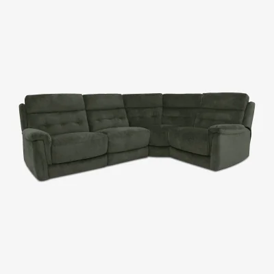 Furniture Village Springer Fabric Right Hand Facing Corner Sofa - R352 Forest Green