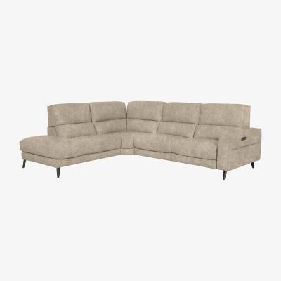 Furniture Village Axel Fabric Left Hand Facing Chaise End Power Recliner Sofa - Cream