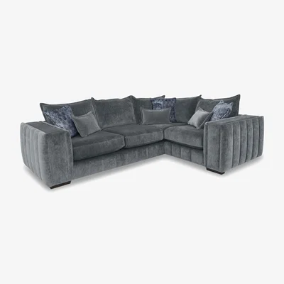 Furniture Village Oh So Glam Garland Right Hand Facing Corner Sofa - Dolphin