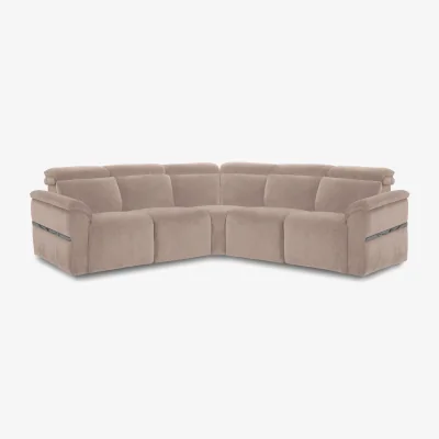 Furniture Village Dolomite Large Fabric Corner Sofa - Manhattan Nutmeg