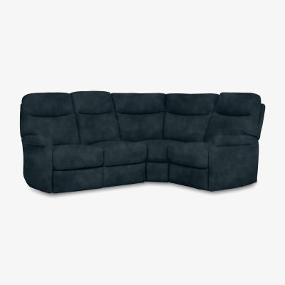 Furniture Village Compact Collection Lille Fabric Corner Sofa - Majolica Blue