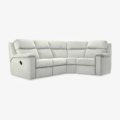 Furniture Village G Plan - Thornbury Fabric Manual Recliner Right Hand Facing Corner Sofa - Platinum
