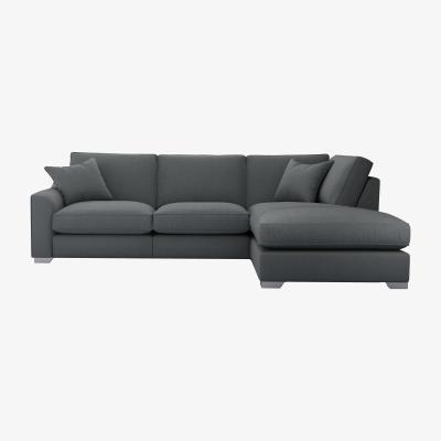 Furniture Village The Lounge Co. - Isobel Fabric Corner Sofa with Chaise End - Grey