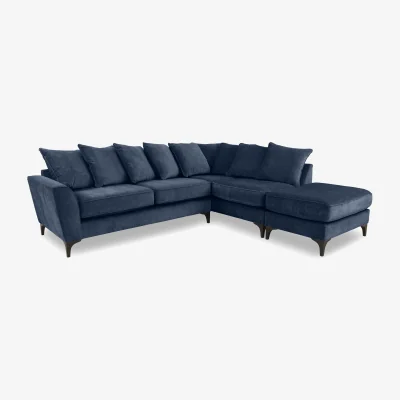 Furniture Village Primrose Scatter Back Right Hand Facing Corner Sofa with Footstool