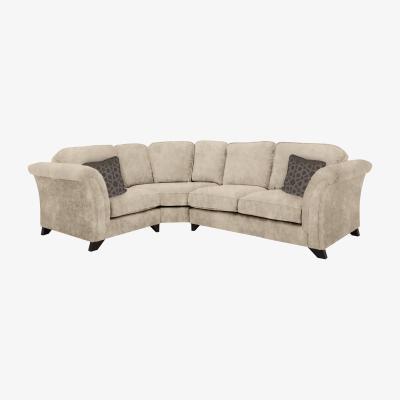 Furniture Village Holly Small Fabric Classic Back Corner Sofa Without Studs
