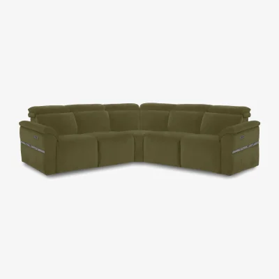 Furniture Village Dolomite Large Fabric Corner Sofa with Power Recliner
