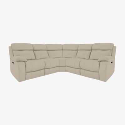 Furniture Village Moreno BV Leather Power Recliner Corner Sofa with Power Headrests - Dapple Grey
