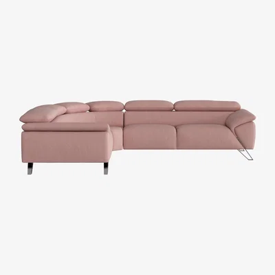 Furniture Village Nicoletti - Tesla Fabric Corner Sofa - Pink