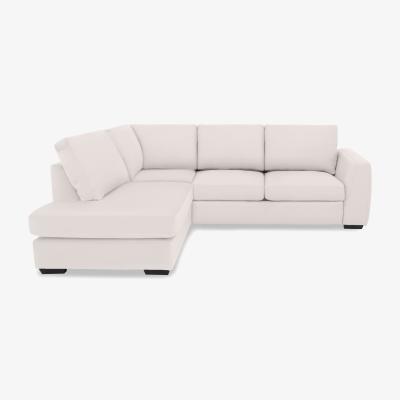 Furniture Village Dinky Leather Left Hand Facing Corner Chaise End Sofa