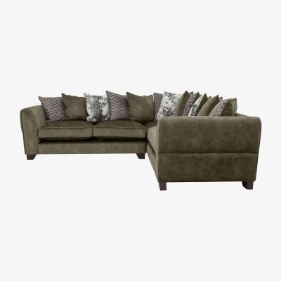 Furniture Village Ariana Small Fabric Pillow Back Right Hand Facing Corner Sofa - Sage