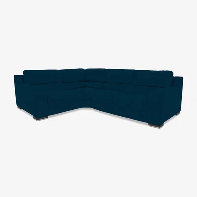 Furniture Village Viali Fabric Left Hand Facing Corner Sofa - Velvet Sky