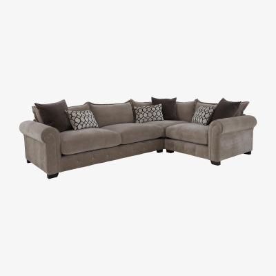 Furniture Village Alexander and James - Sumptuous Medium Fabric Right Hand Facing Corner Sofa - Chamonix Wicker