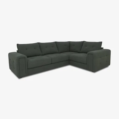 Furniture Village Boutique Goliath Fabric Right Hand Facing Corner Sofa - Moss Green