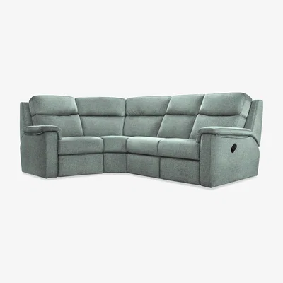 Furniture Village G Plan - Thornbury Fabric Manual Recliner Left Hand Facing Corner Sofa - Dapple Kingfisher