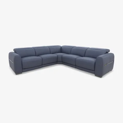 Furniture Village World of Leather - Edison Large Leather Power Recliner Corner Sofa with Power Headrests and Lights - Sofas and Armchairs - In Time for Christmas